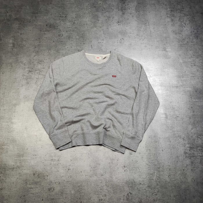 MĘSKA Bluza PREMIUM szara Małe Logo Klasyczna Bawełna Levis Strauss