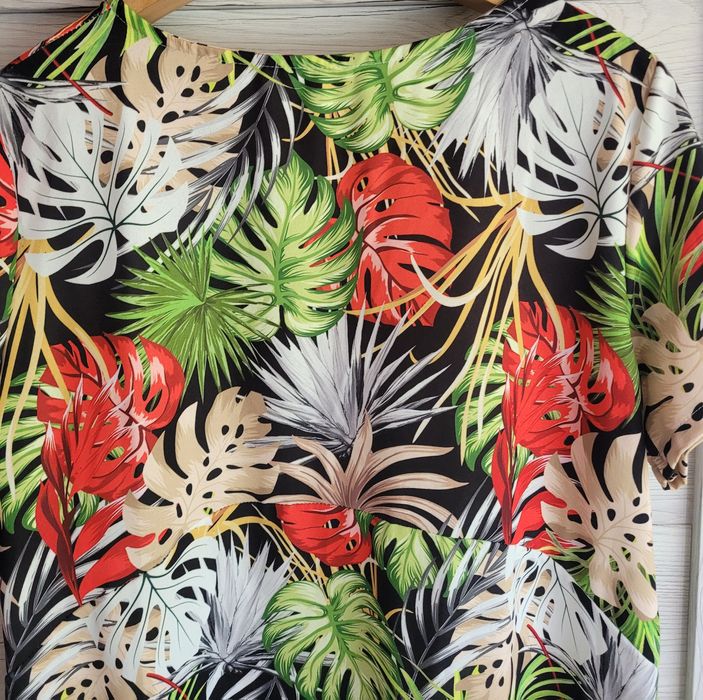 Śliczna włoska sukienka print kwiatowy 2XL 3XL