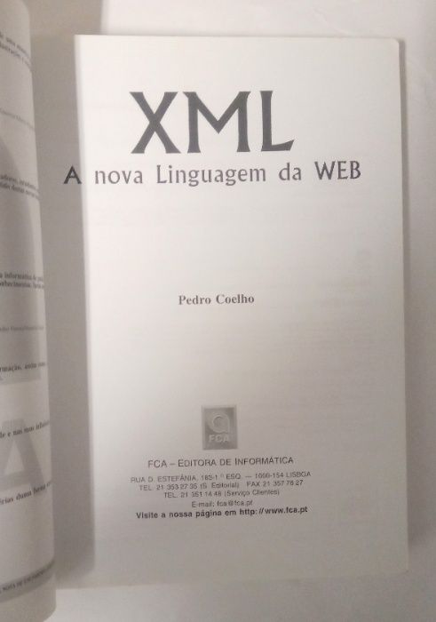 XML - A nova Linguagem na Web, de Pedro Coelho