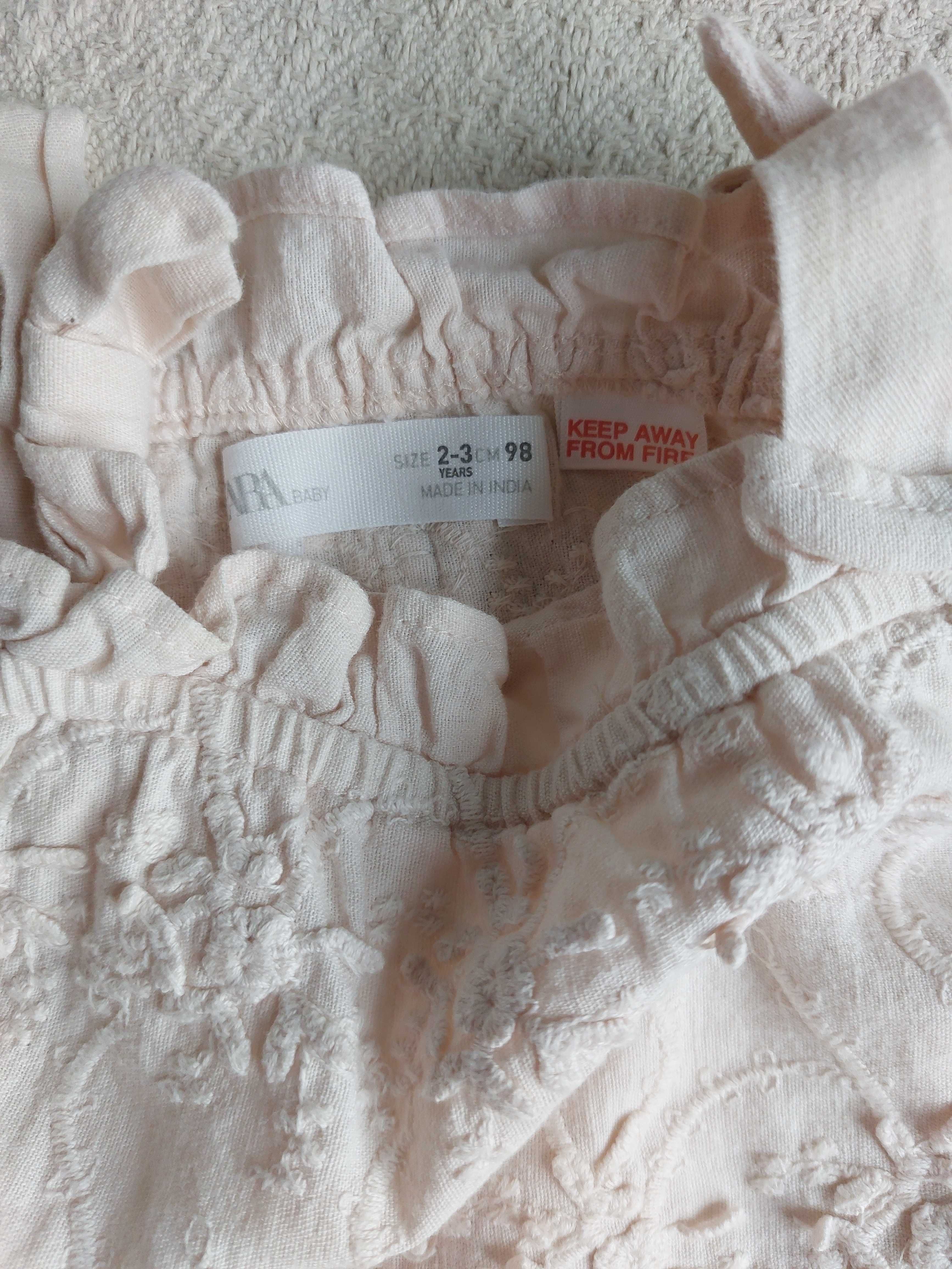 Okazja Newbie Zara 98 sukienka bluzeczka z falbankami