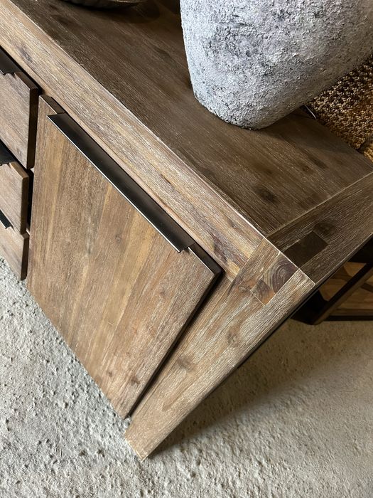 Komoda drewniana rustykalna farmhouse akacja