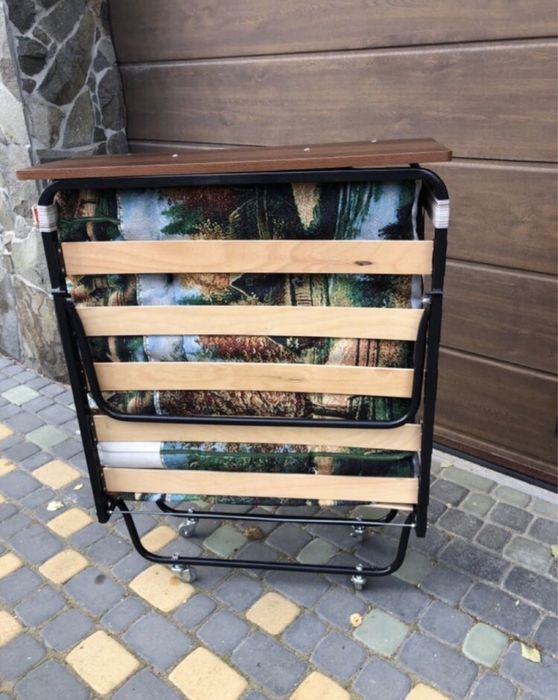 Розкладушка, ліжко розкладне, розкладачка З МАТРАЦОМ