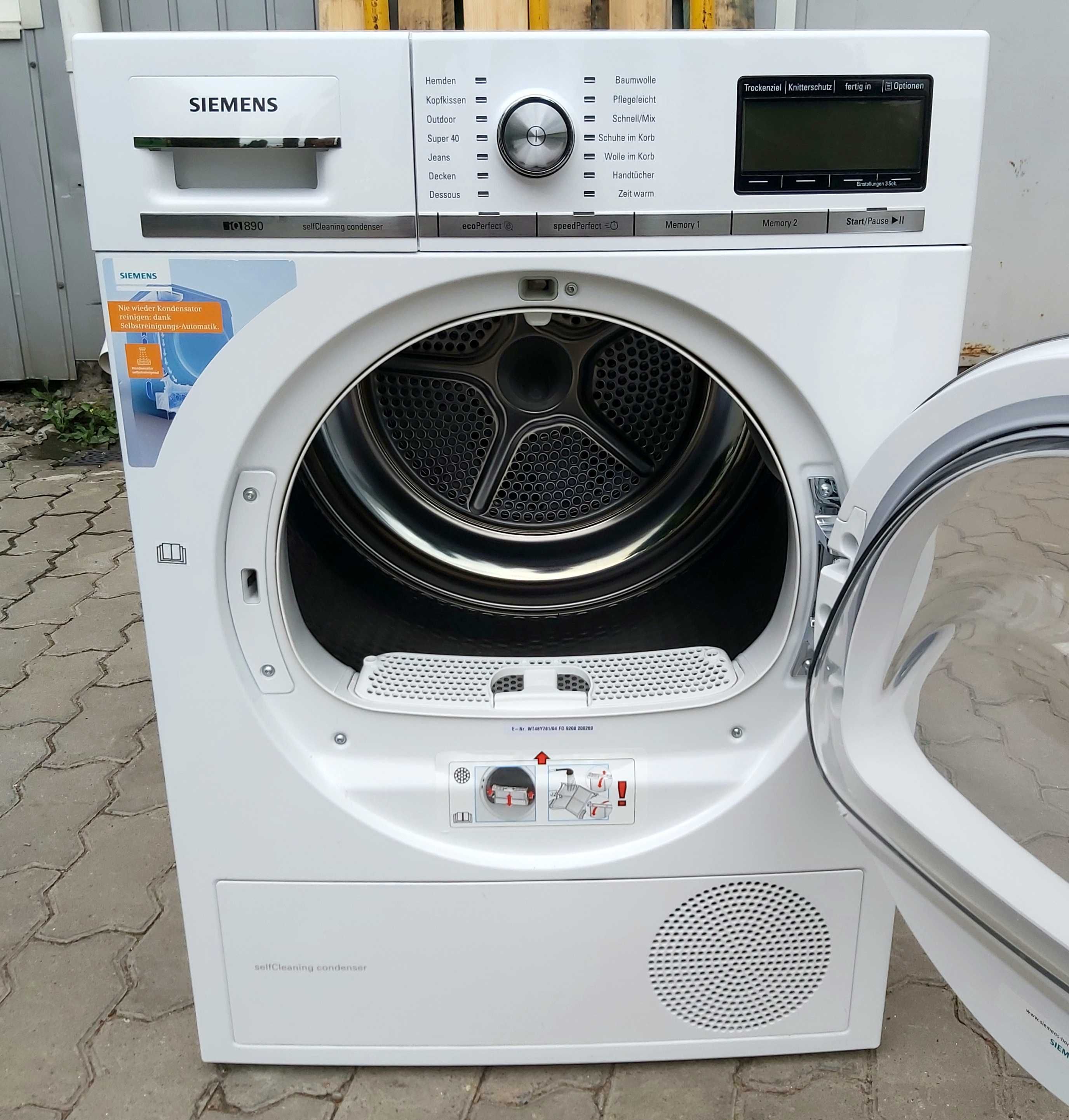 Топовая сушильная машина из Германии iQ 890 Siemens WT48Y781