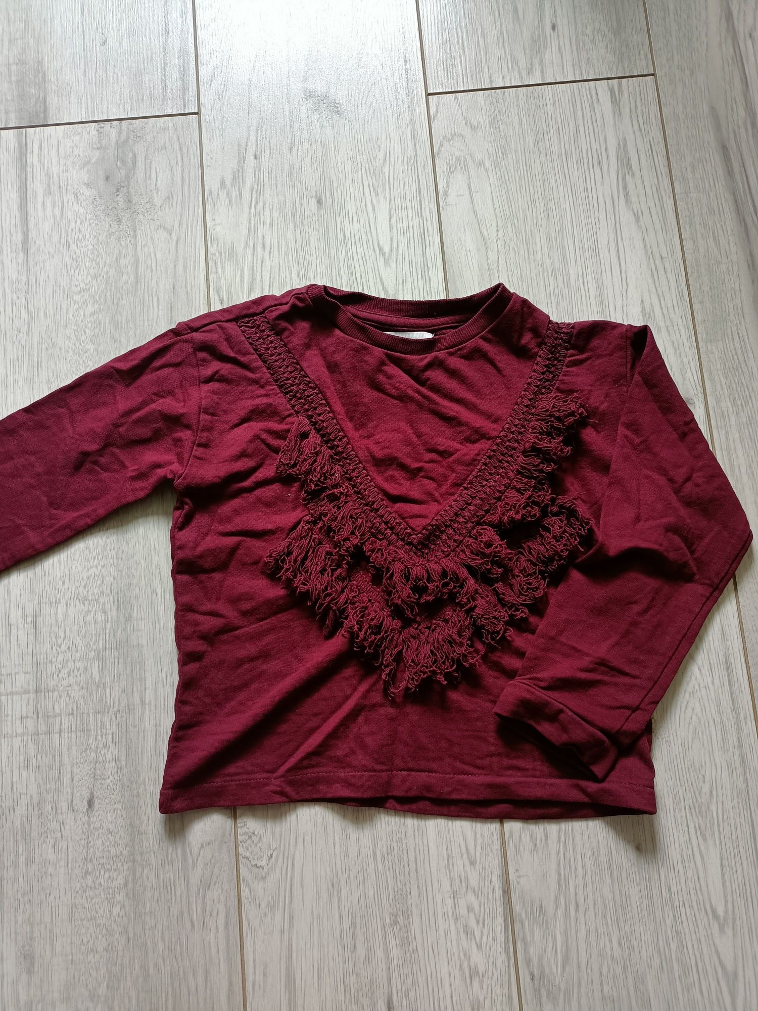 Bluza bordowa burgund 98cm lefties jesień jesienna fredzle