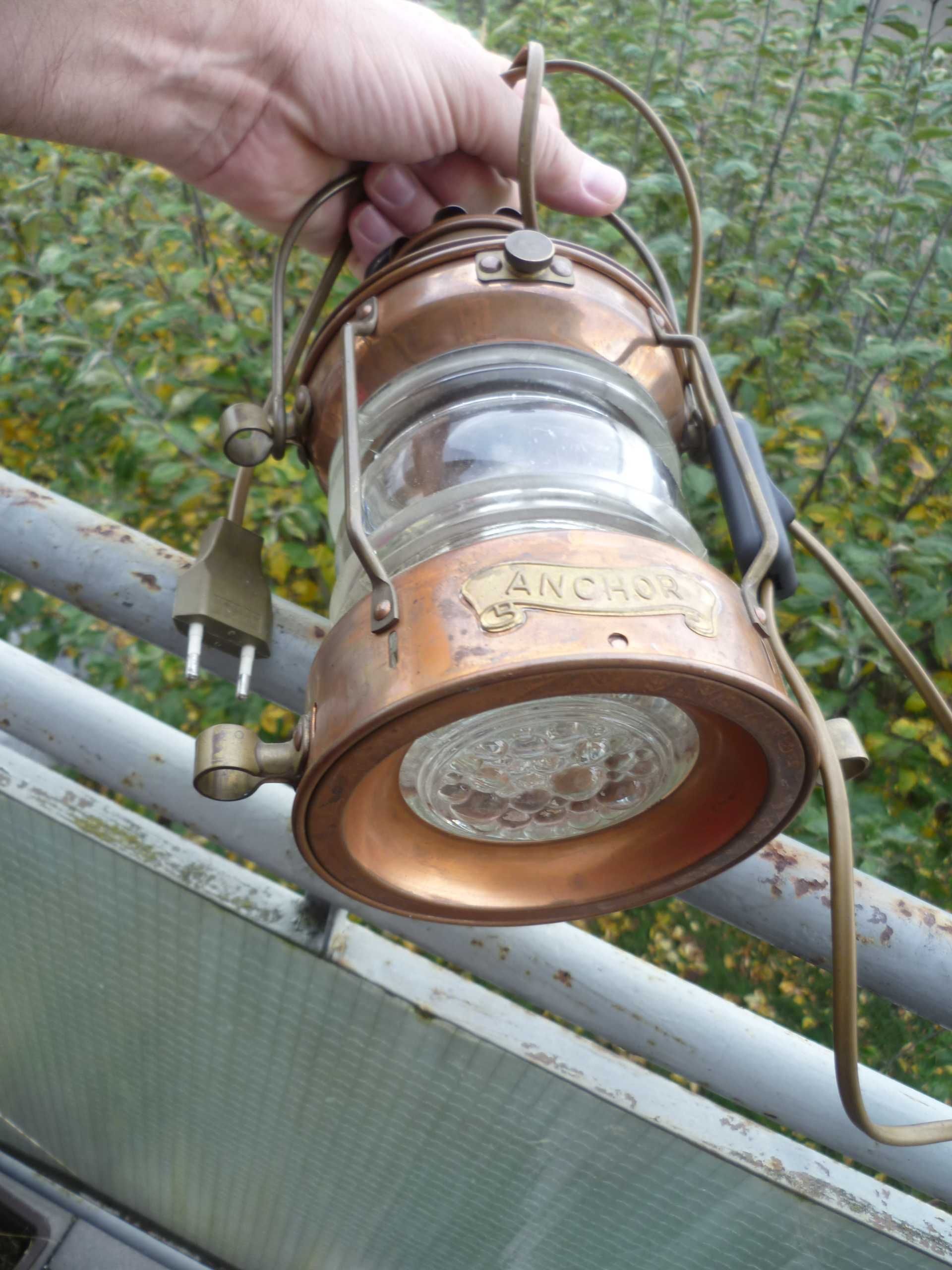 Lampka jak okrętowa mosiądz 230V