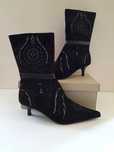 Vintage- Zamszowe botki  wyszywane roz.40