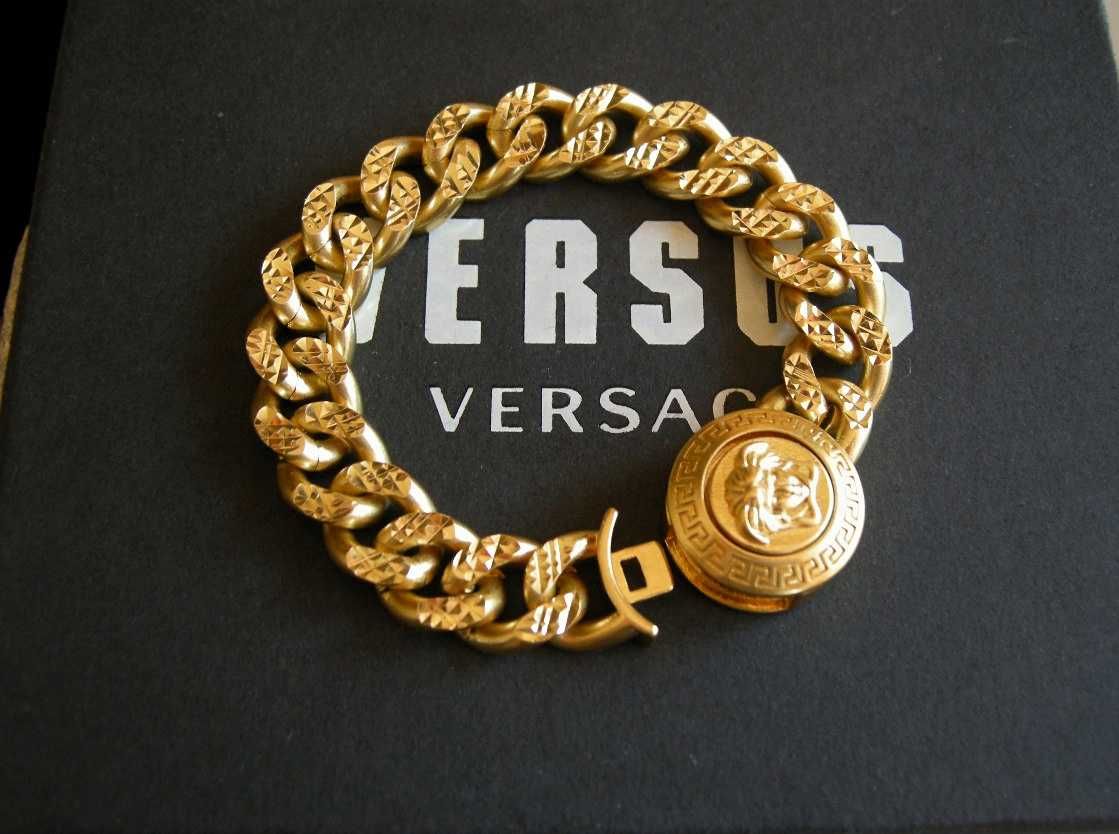 Versace Chain Link Medusa bransoletka pozłacana