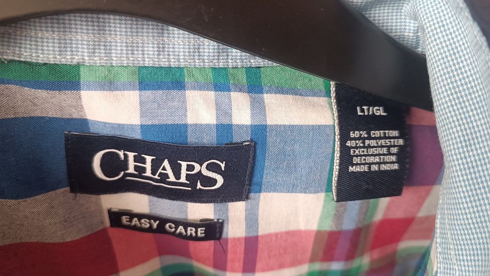 Chaps  firmowa męska koszula krata rozmiar Lt/Gl