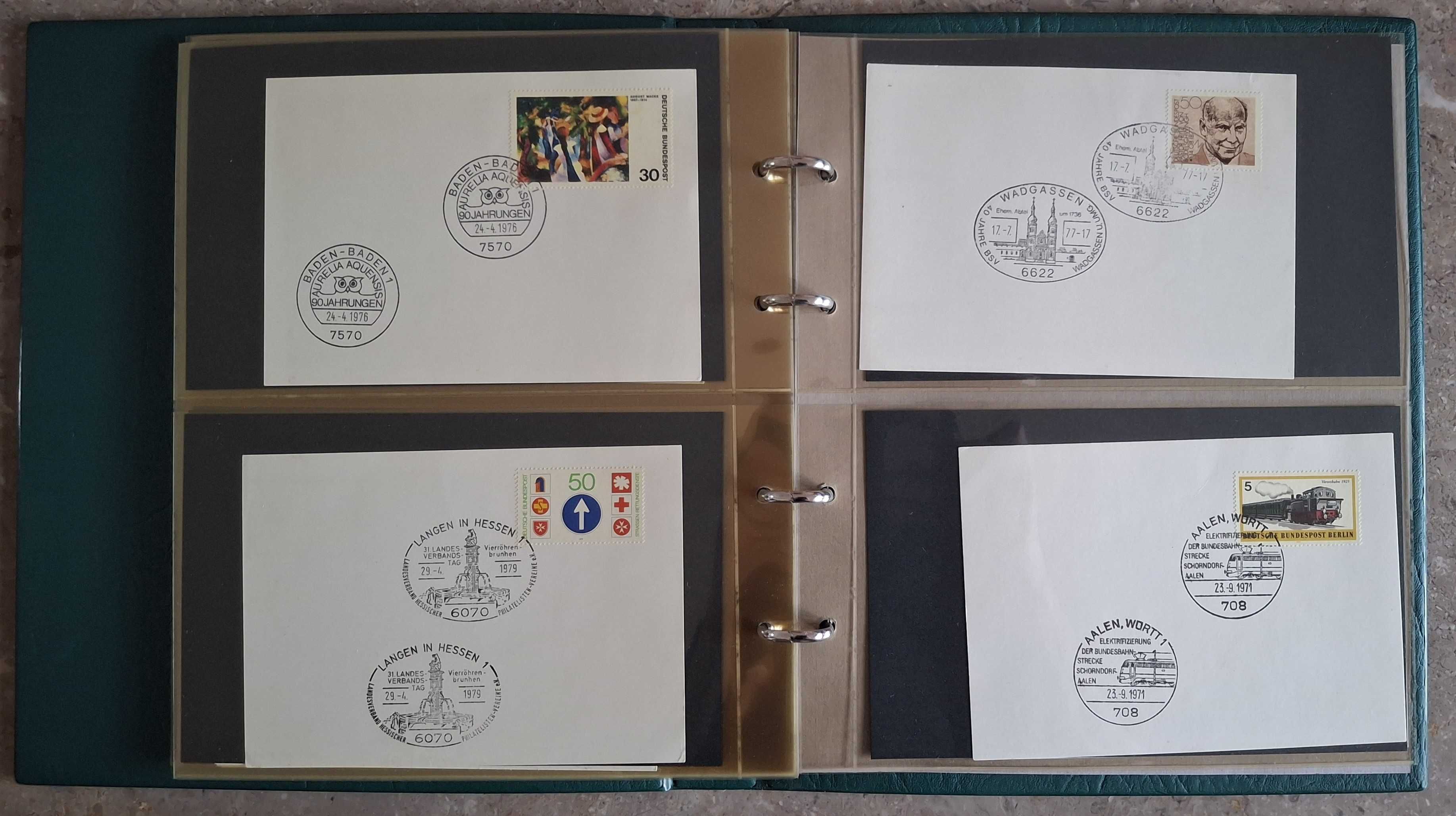 Album com 40 postais novos e selados da Alemanha