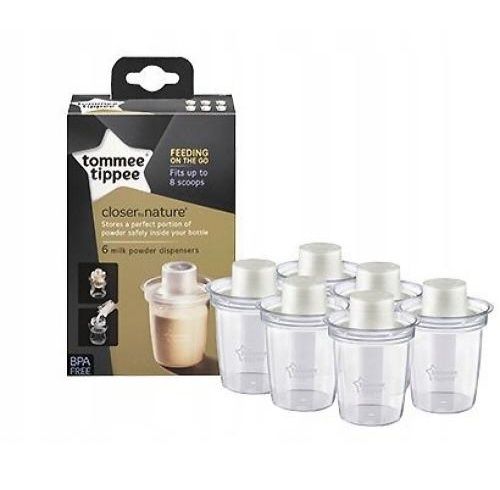 NOWE Tommee Tippee, Pojemnik na mleko w proszku, 6szt. Pojemniki