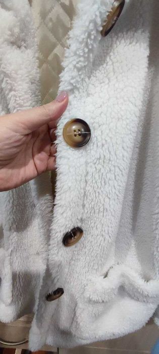 Шуба штучна біла