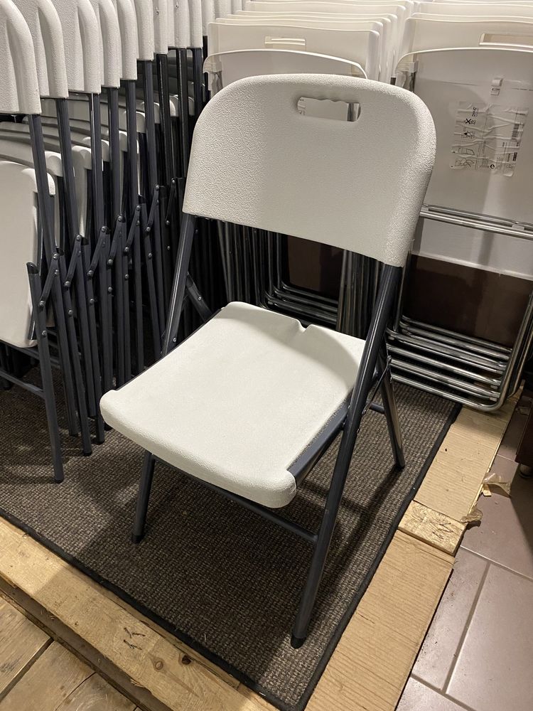 Krzesła krzesło składane cateringowe białe POLY 11 ogrodowe