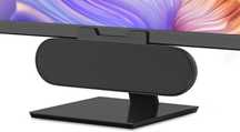 Głośnik komputerowy w adapterem USB-C do USB z klipsem do monitora