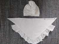 Bawełniana przejściowa czapeczka turban i chusta 0-3 miesiąca, idealna