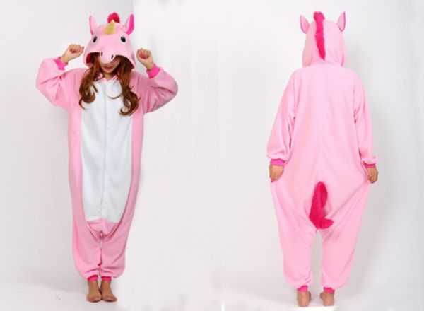 PIŻAMA JEDNOROŻEC RÓŻOWY strój kostium kigurumi wzrost 155 - 165 cm
