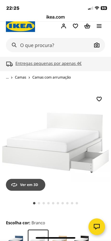 Cama ikea malm com 4 gavetoes