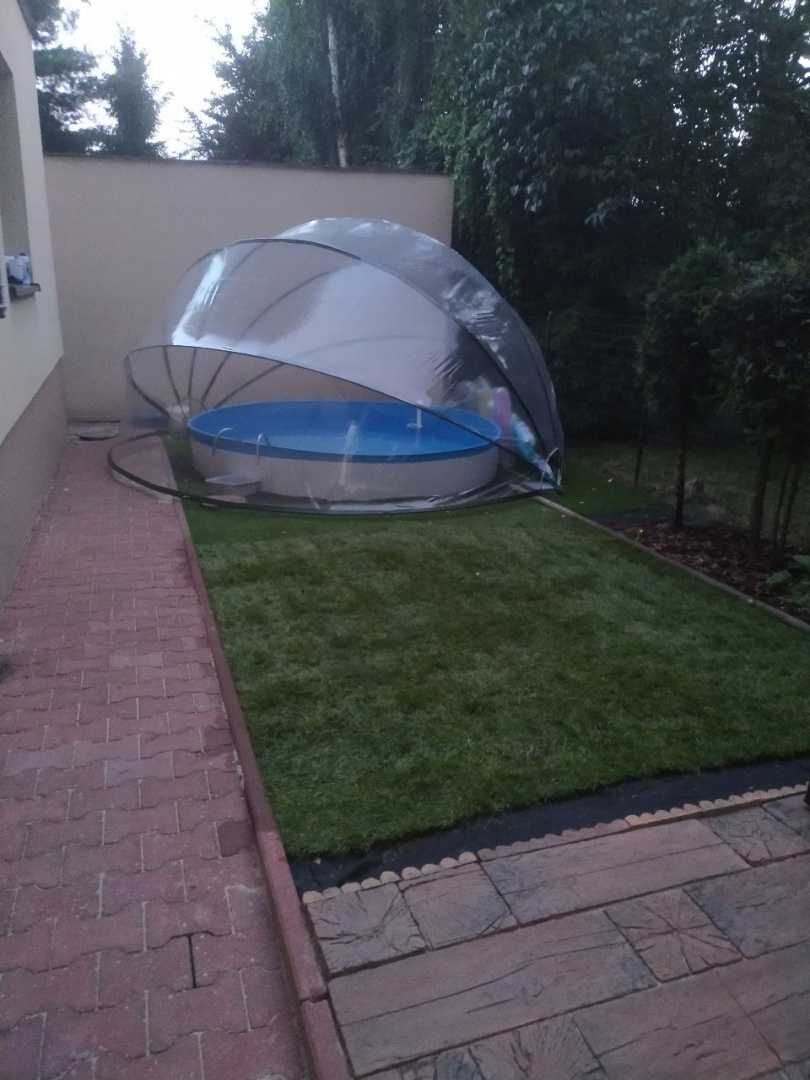 Namiot na basen solarny osłona do basenu 442x221 cm
