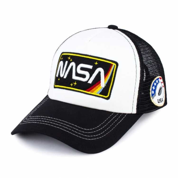 Кепка бейсболка Oscar с логотипом NASA цвет белый с сеткой