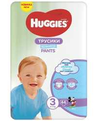 Трусики Huggies pants 3(44шт)для хлопчиків 6-11кг Хаггіс
