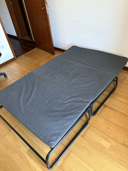 Sofá-cama, cinz esc/preto ikea