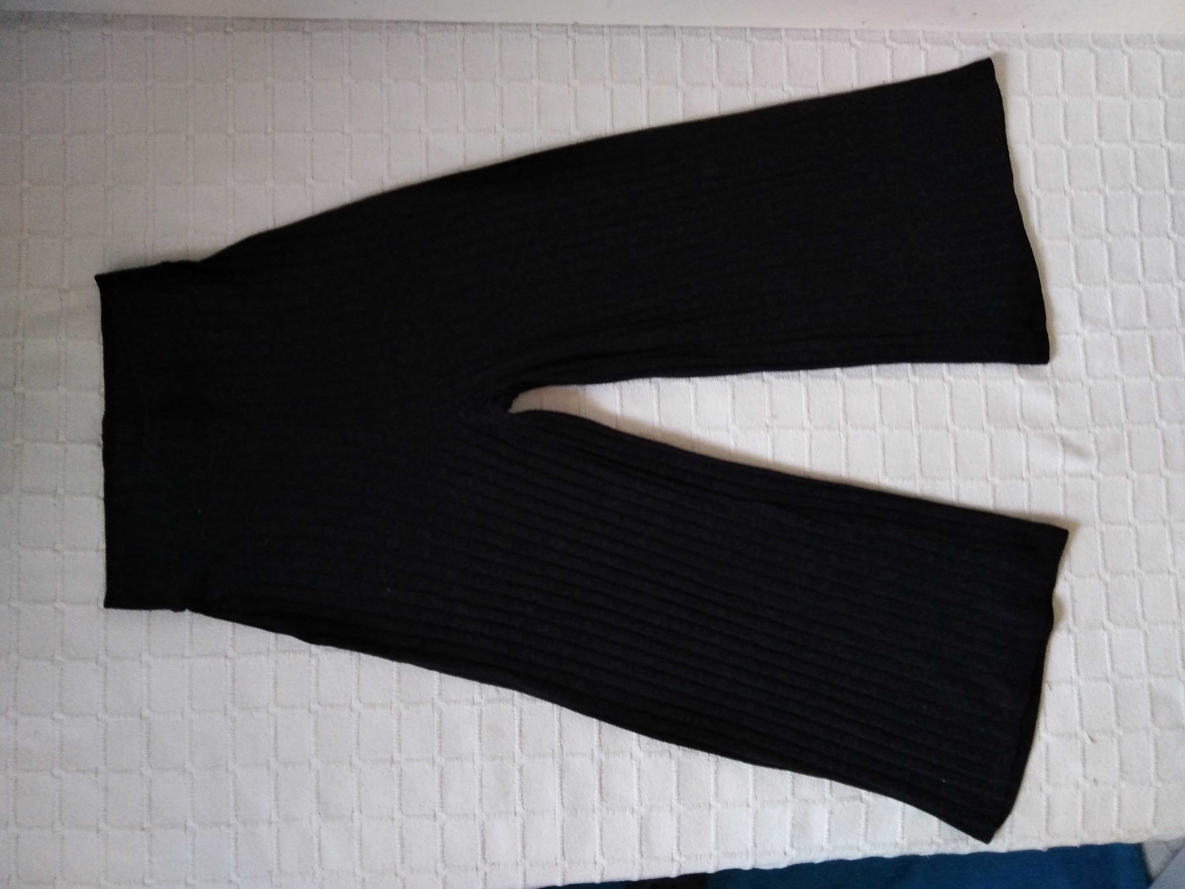 Calças Negras Stradivarius XS