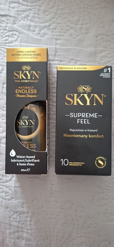 Zestaw prezerwatywy plus żel nawilżający Skyn.