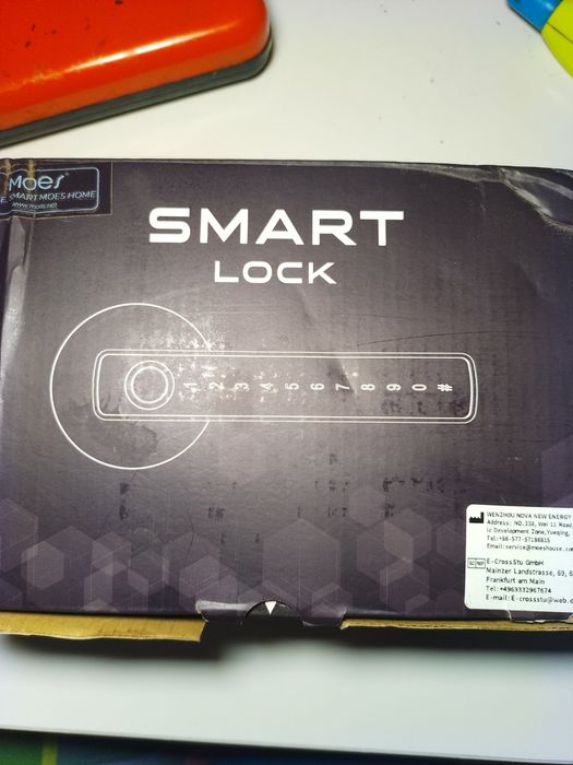 Дверний замок зі сканером та блютуз,відбитком пальця