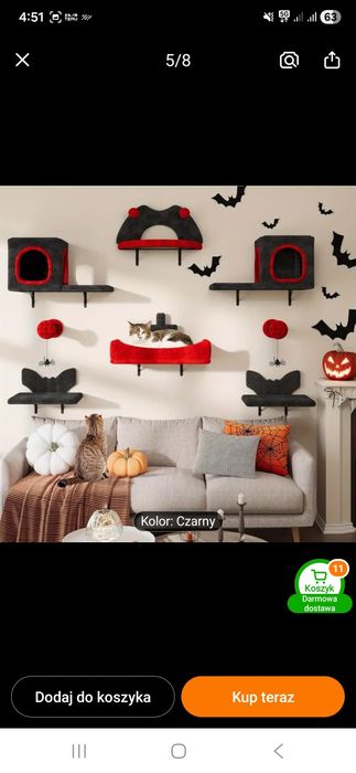 Gotycki zestaw do skakania dla kota