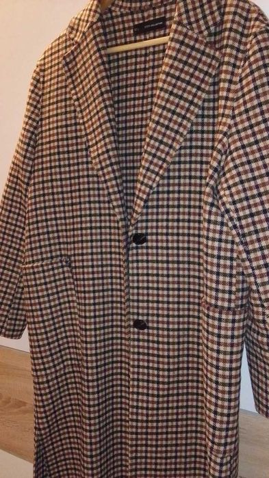 Casaco lã afeta xadrez