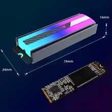 TEUCER Radiator aluminiowy ARGB do dysku SSD M.2 NVMe / SATA
