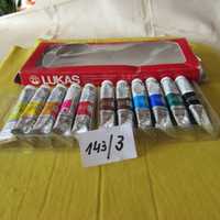 (143/3)-Caixa c/ 11 tubos tinta acrílica da Lukas Germany