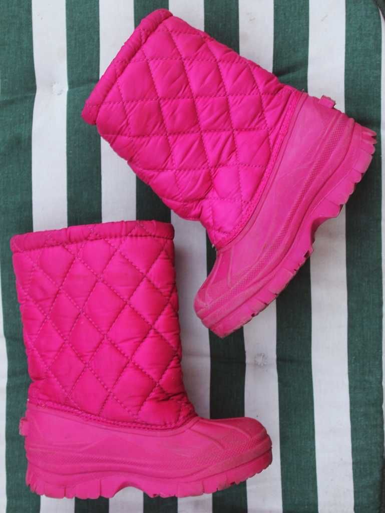 Dziecięce różowe śniegowce dla dziewczynki buty zimowe 29 30