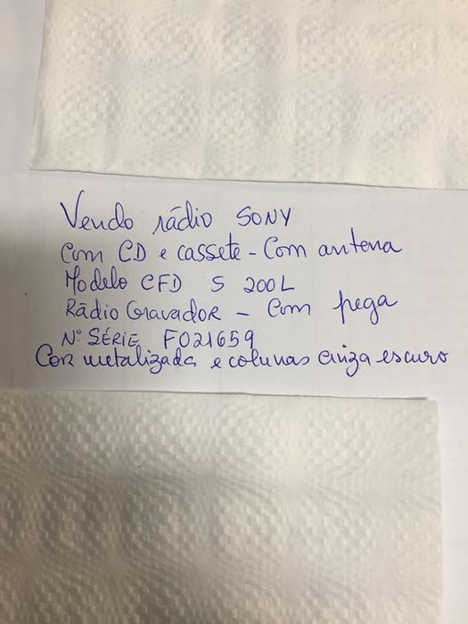 25€ Vendo rádio gravador SONY