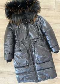 Пальто зимове для дівчинки 152, куртка зимова для підлітка