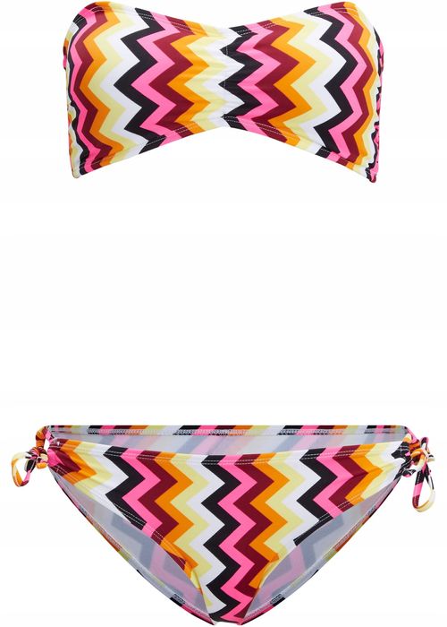 B.P.C bikini bandeau kolorowe we wzorek 38.