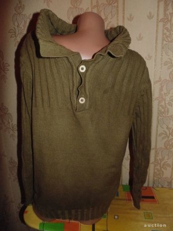 Теплый свитер,стиль милитари,хаки 12-16лет (на выбор),подросток