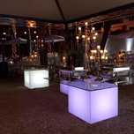 Mesa com luz catering evento