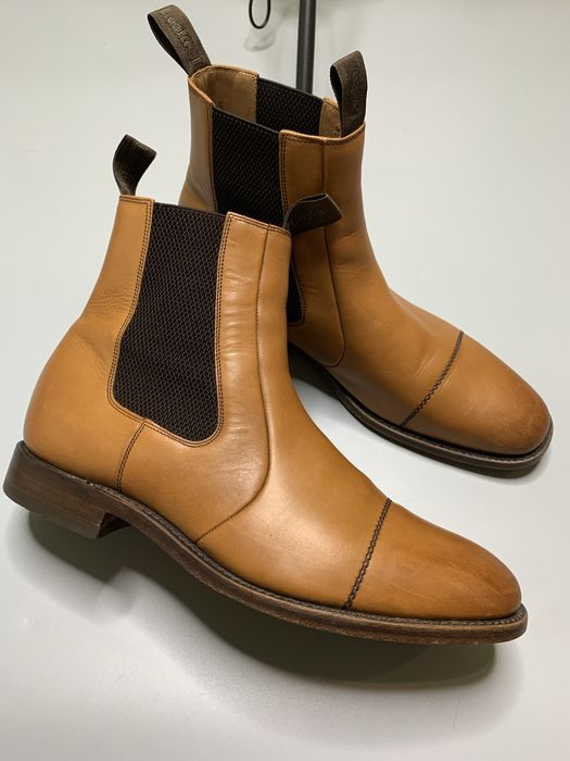 Оригинальные кожаные ботинки челси Loake Mens Newbury Boot