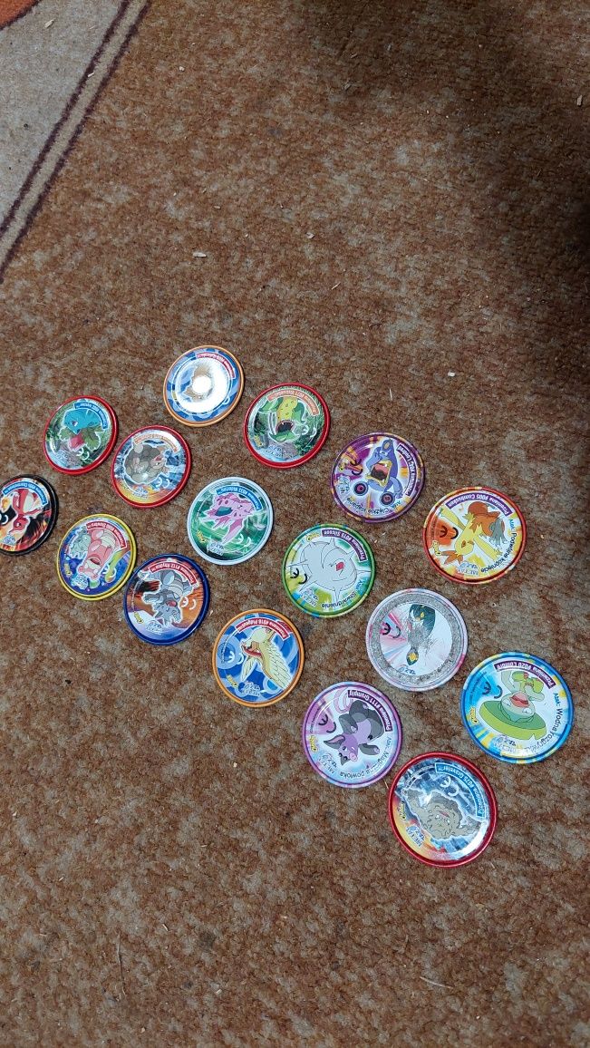 Pokemon metal tazo set Przemiany