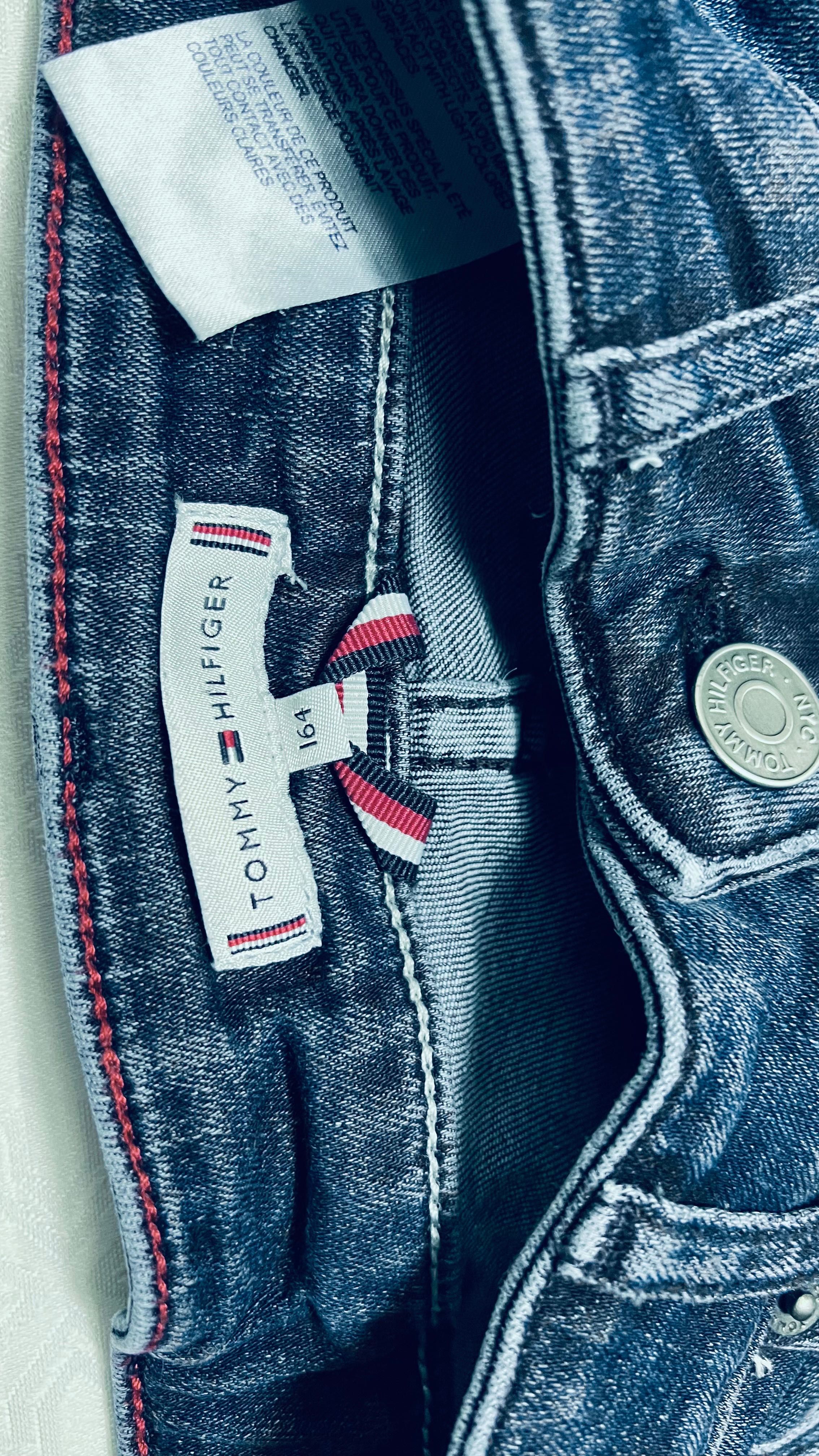 Tommy Hilfiger TH spodnie dżinsy jeans regular proste 164 cm 14 lat