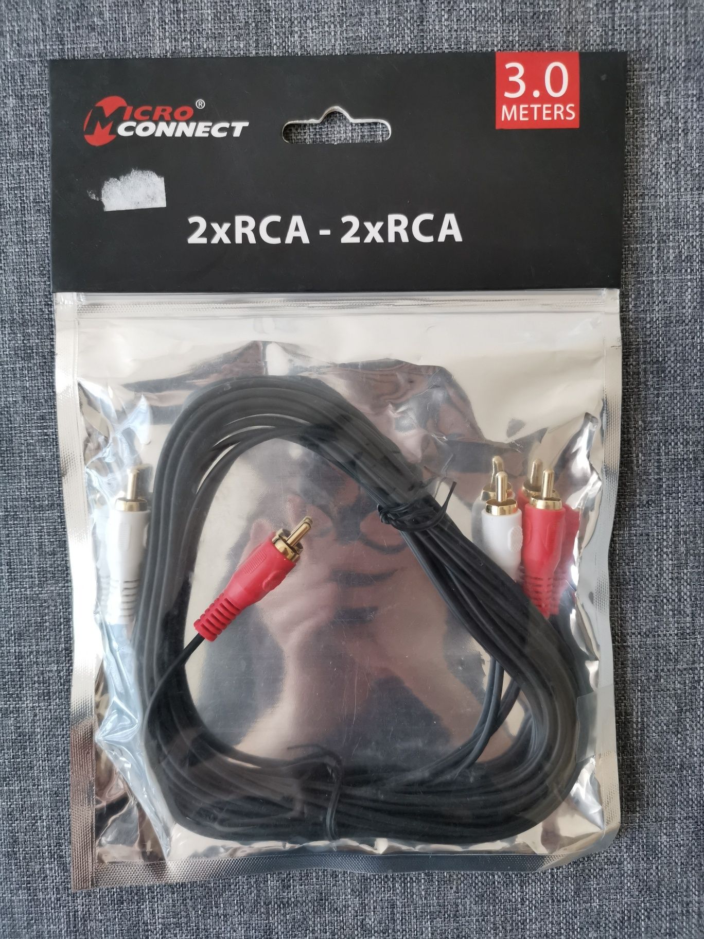 Kabel 2xrca 3m nowy