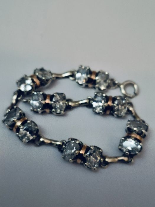 Pulseira prata e ouro