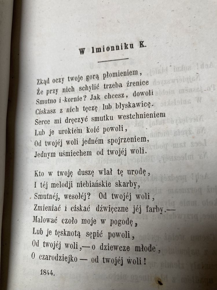 Poezja W. Wolskiego 1850