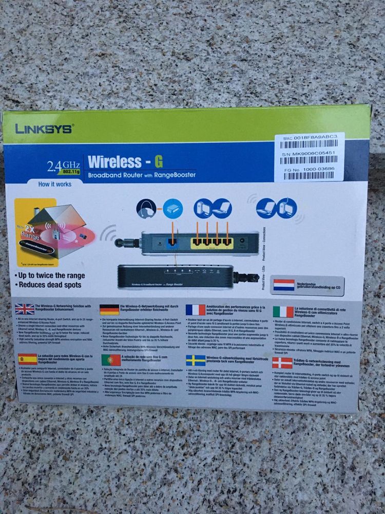 Router Linksys WRT54GR 2.4GHz Wireless - G RangeBooster