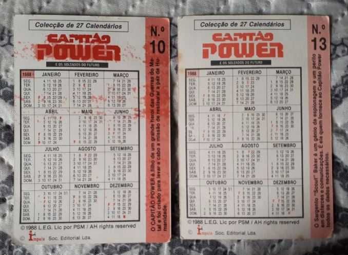 2 Calendários Antigos Capitão Power