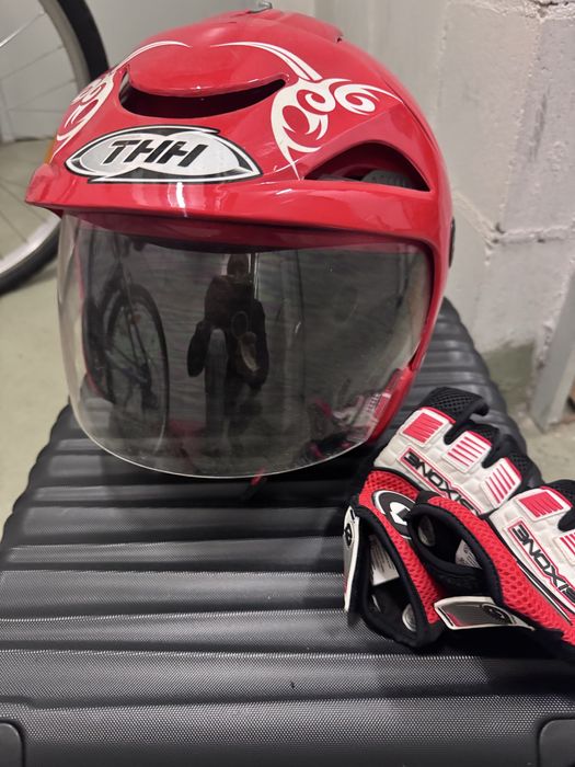 Kask THH na skuter damski M + rekawiczki sixsixone