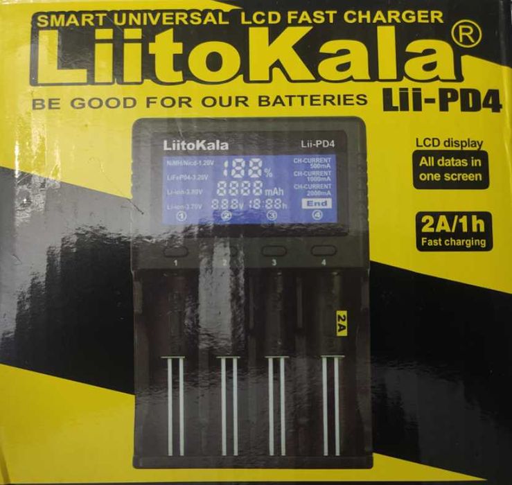 Ładowarka wielofunkcyjna Liitokala Lii-PD4 do akumulatorów 18650/AAA
