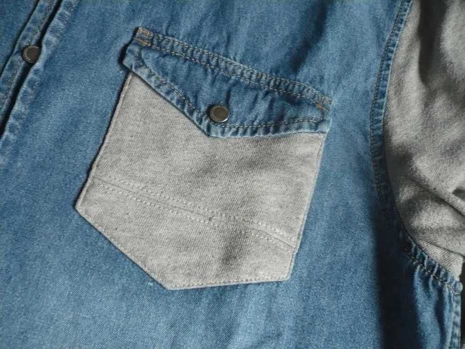 _Modna Koszula Jeansowa Męska roz.L/XL_Bershka_Polecam Gratis_