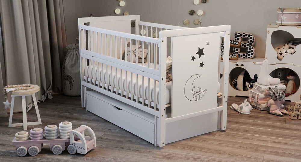 Кроватка для новонароджених ! Ліжко для Немовлят / Ліжечко Букове