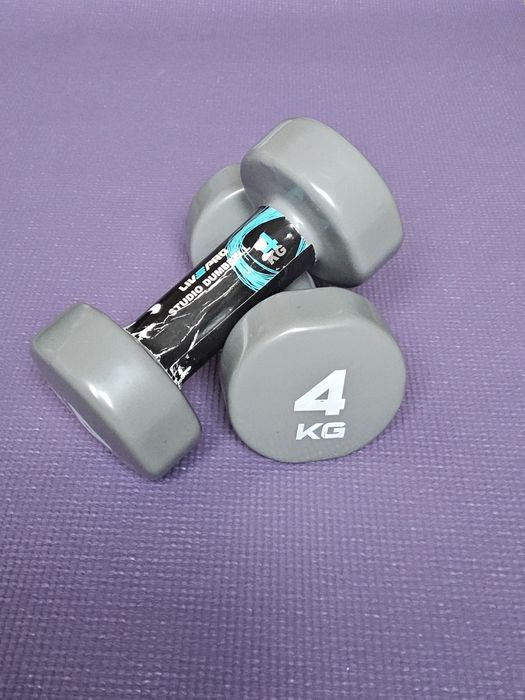 Гантелі вінілові LivePro 2х4 кг для фітнесу, заняття спортом